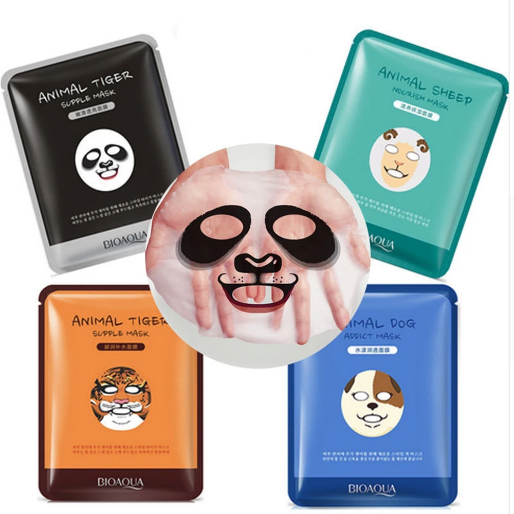 

Altnux 1 pcs Skin Care Sheep/Panda/Dog/Tiger Facial Mask Moisturizing Cute Animal Face Masks