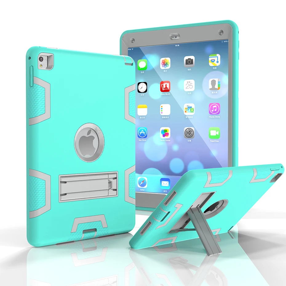 Ударопрочный чехол для Apple iPad Air 2 9,7 дюймов дети роскошный силиконовый Жесткий Пластиковый прочный корпус чехол для iPad 6 Air 2 Air2