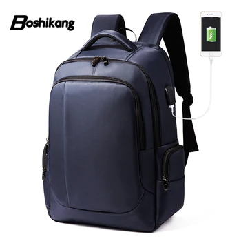 

Boshikang 15.6 Inch Laptop Backpack For Men Water Repellent Functional Rucksack With USB Charging Port Travel Backpacks Male