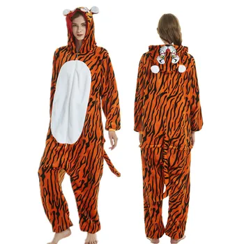 

Kigurumi Tiger Lion Long Sleeve Hooded Onesie Men Women Flannel kigurumi for adults Kids Winter Kegurumi One-piece Animal Pajama