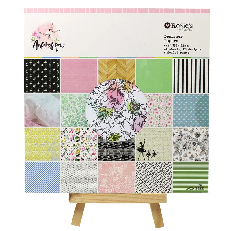 

40pcs 6" Single-side Printed Flowers house pattern creative papercraft art paper handmade scrapbooking kit set books