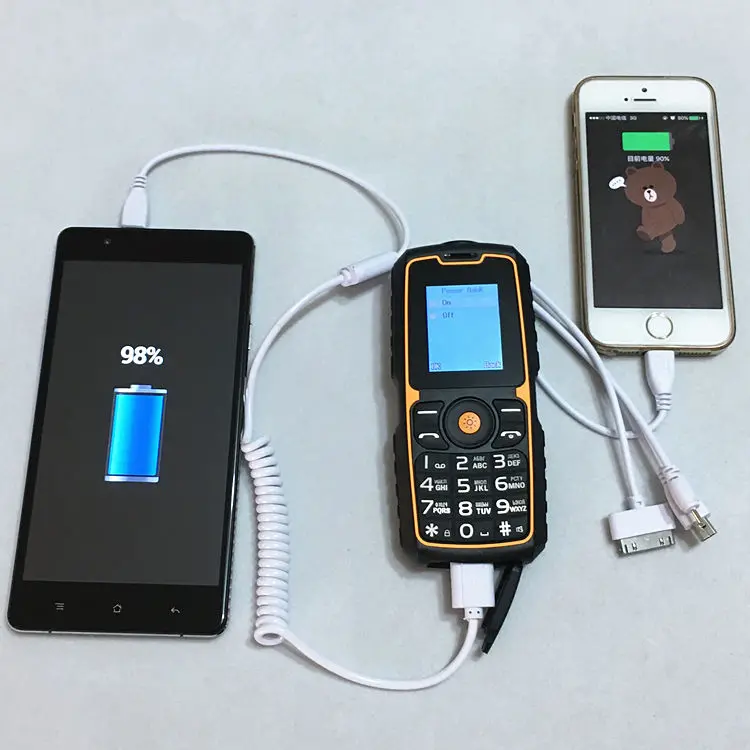 waterproof shockproof mobile phone power bank cheap China Cell Phones GSM FM Russian keyboard button PHONES H-mobile