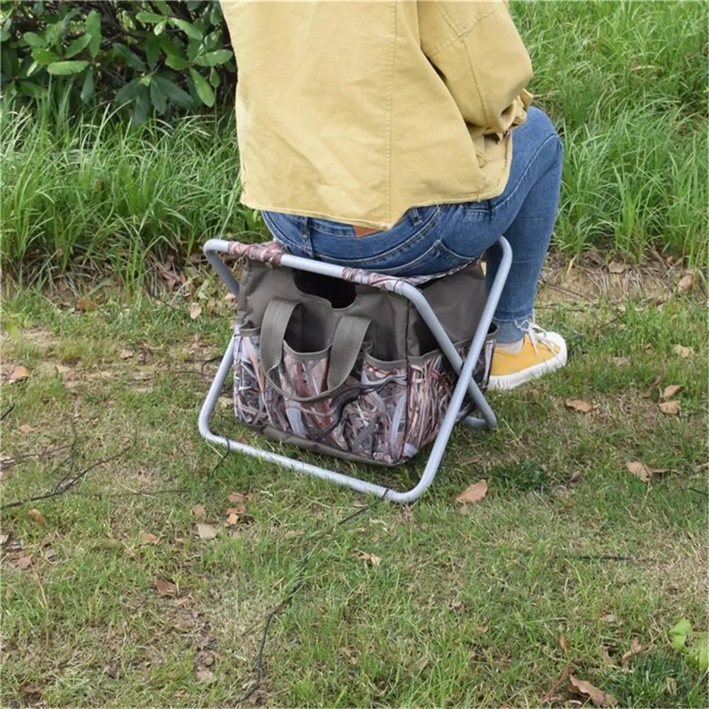 Folding Stool Multi-functional Portable Camping Folding Stool With Storage Bag Garden Tools Folding Chair Fishing Stool