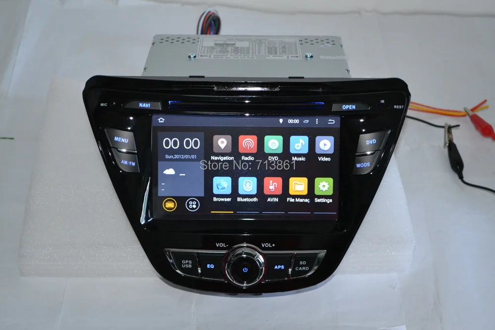 Cheap 7" 2 din Android for HYUNDAI ELANTRA 2014 car dvd ANDROID 7.1,gps navigation 4G,Wifi,BT,quad core,1024 x 600,support dvr,obd2 5