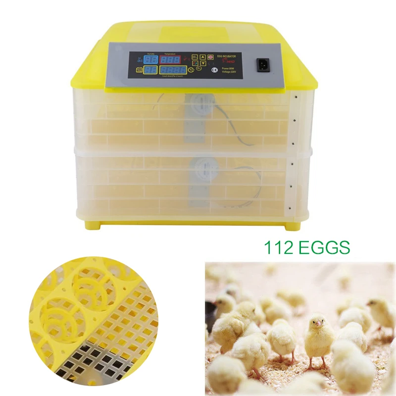 112 Egg Incubator Digital Fully Automatic Mini Egg Hatching Turning Machine