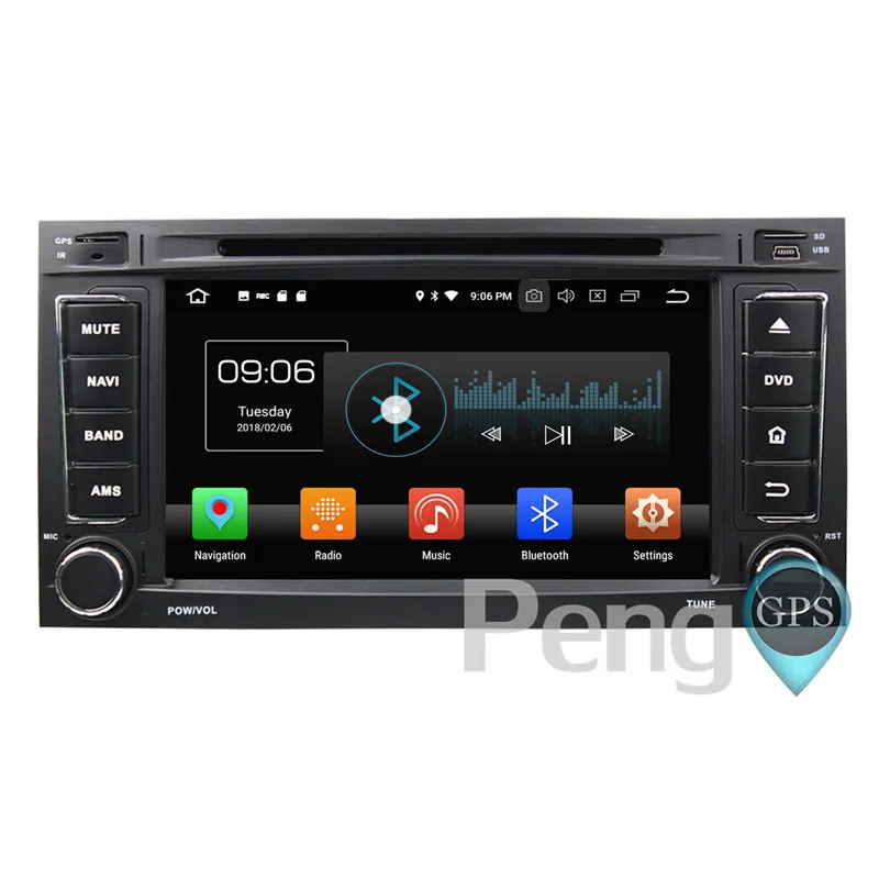 Discount 2 Din Android 8.0 Car CD DVD Player 8Core GPS Navigation for VW TOUAREG MULTIVAN 2002-2012 Stereo 1080P HD Screen Autoradio 5