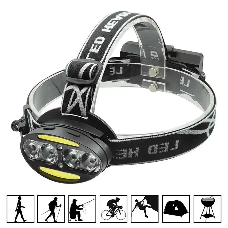 8 led super bright headlamp red light headlight rechargeable head flashlight torch lamp 1 (3)