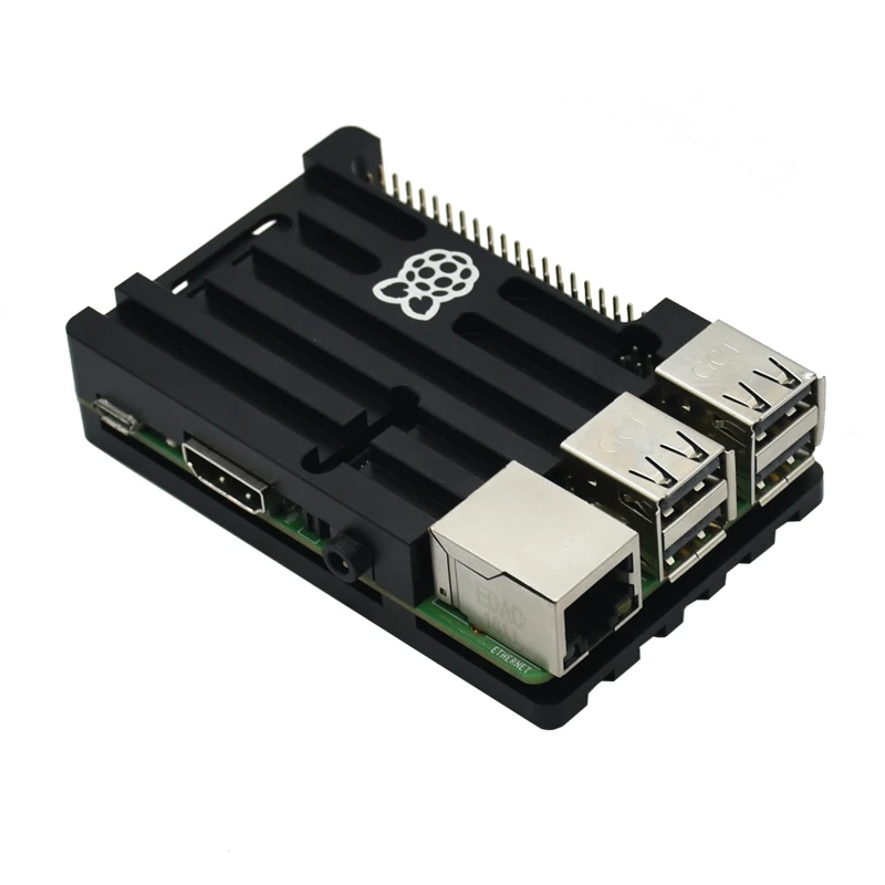 

Raspberry Pi 3B B+ Aluminum Case Silver Metal Shell Black Box Enclosure Support Both Raspberry Pi 3 Model B RPI 3 Model B+