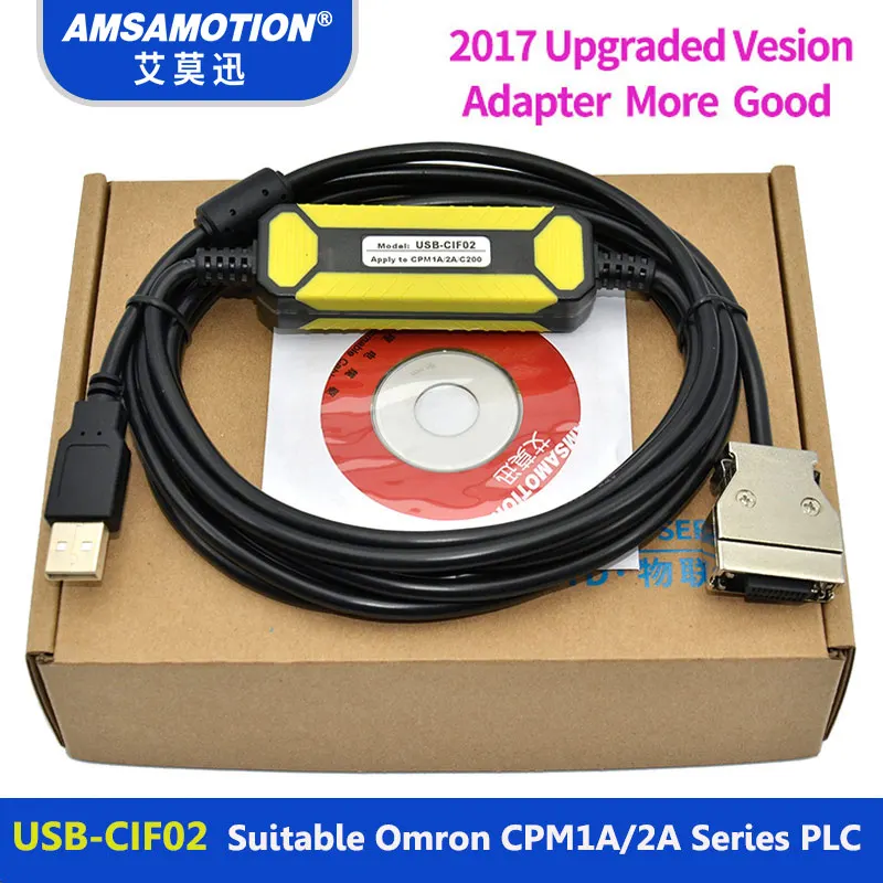 Акция! USB-CIF02 кабель для загрузки подходит для Omron CPM1A/2A серии PLC Кабель для программирования обновленный кабель CQM1-CIF02 usb-портом