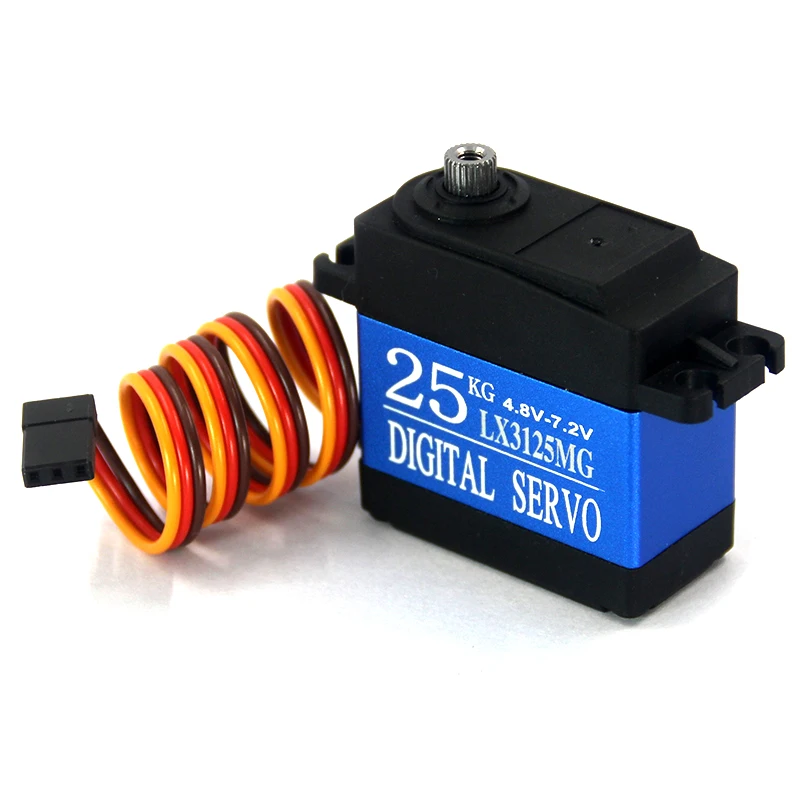 Online 2019 neue Wasserdichte 25 kg Metall Getriebe Servo Große drehmoment HV 7,2 V voll metall getriebe digital servo Für RC auto Traxxas HSP baja RC spielzeug