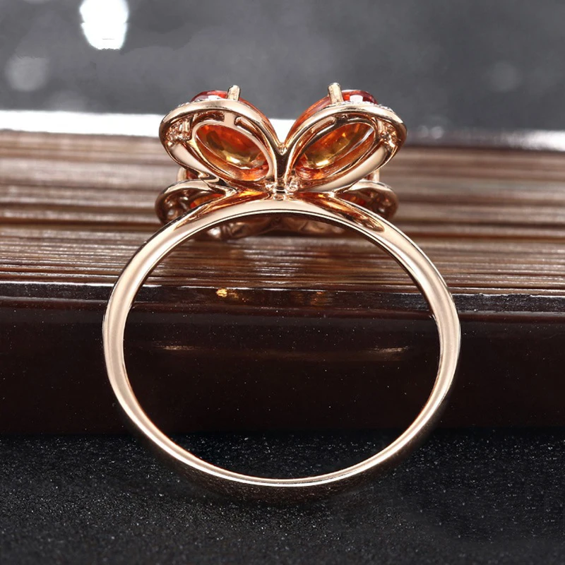 Bague Ringen женские модные элегантные кольца из кубического циркония золотого цвета с кристаллами шампанского обручальное кольцо для женщин ювелирные изделия