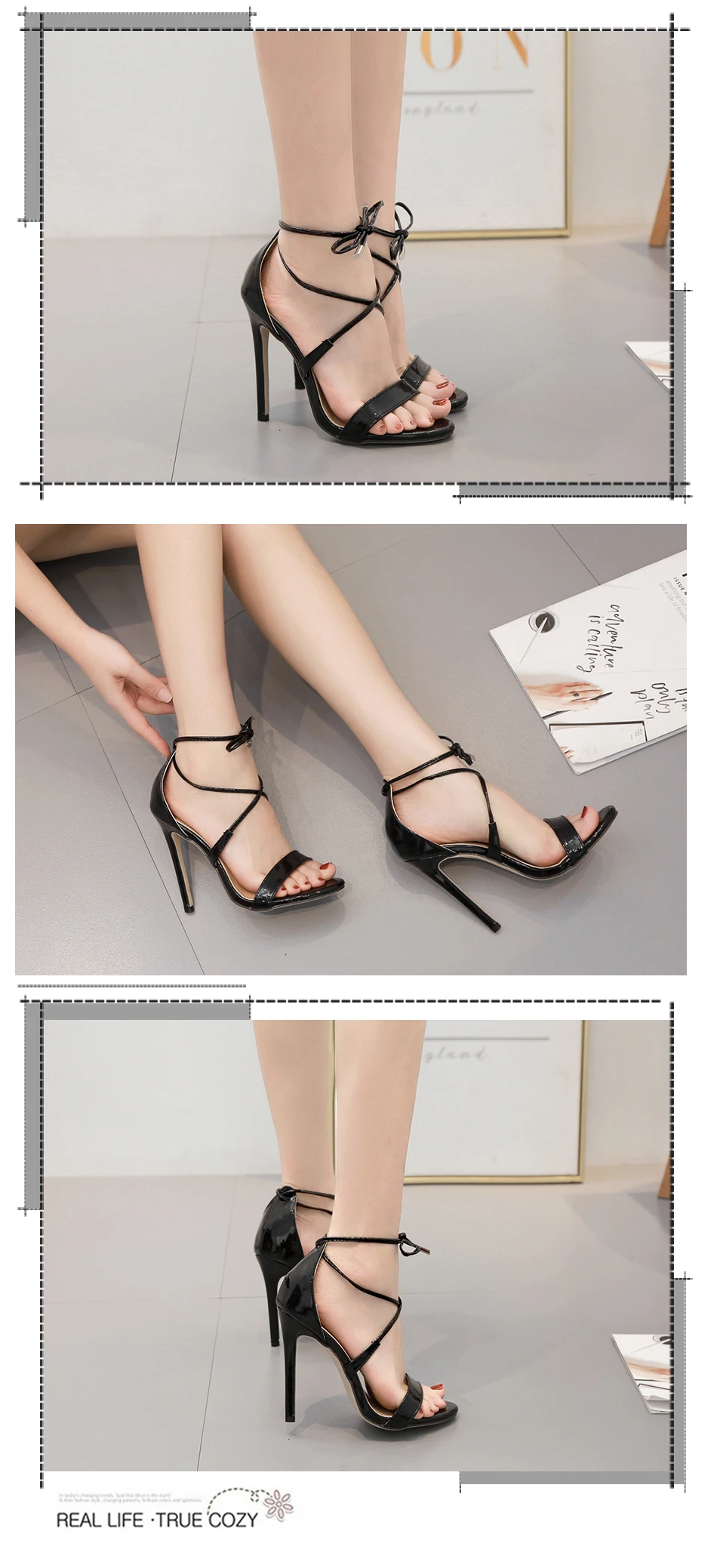 open toes heel shoe