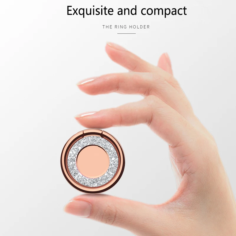 Finger Ring Holder for iPhone X Samsung S7 8 9 Note 8 Case Cover Luxury Bling Diamond Ring Stand Bracket Metal Holders Dock