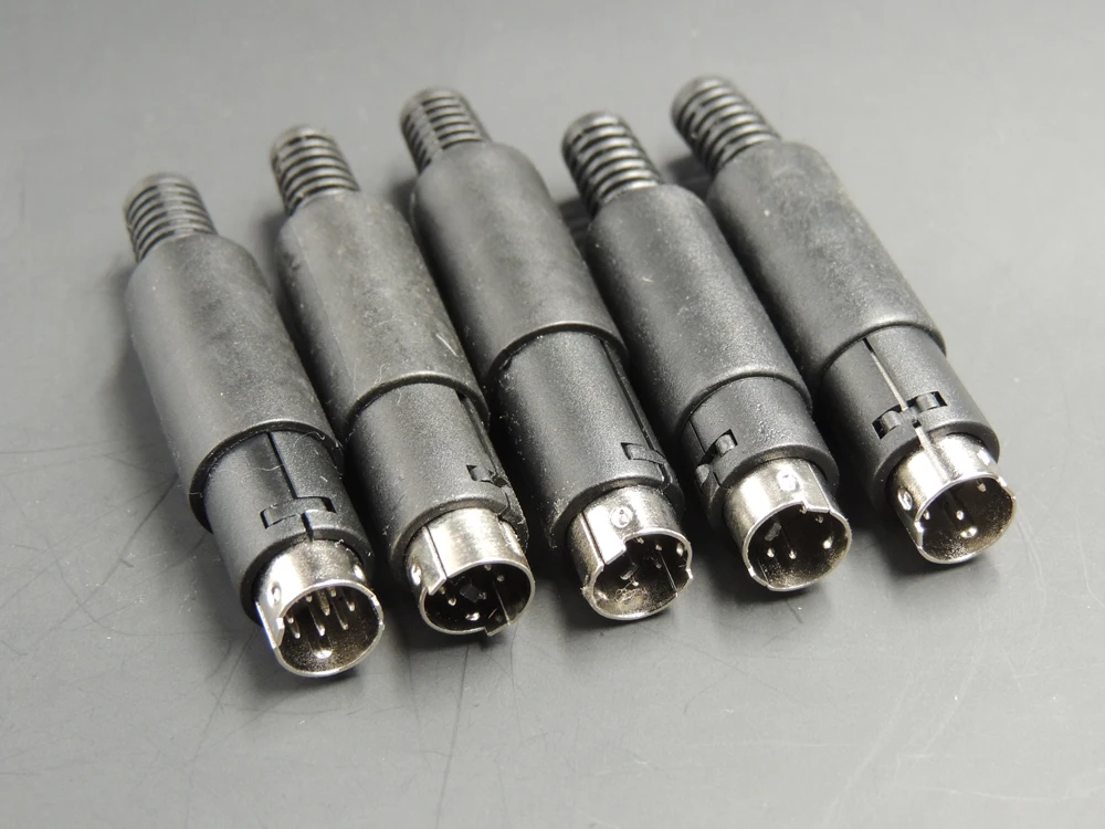 

10Pcs Mini 3 4 5 6 7 8 Pin Din Male Plug With Plastic Handle Adapter Soldering Cables DIY Connector