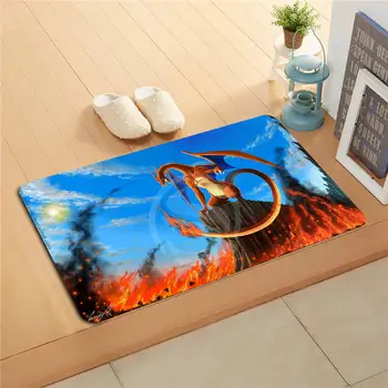

F627m6 Drop Shipping Custom Anime Pokemon DoorMat Art Design Pattern Printed Floor Hall Bedroom Cool Pad Fashion Rug #3-y