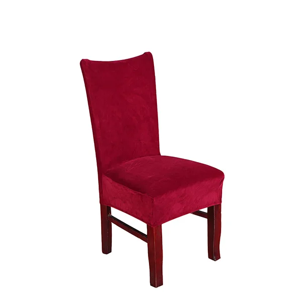ADQKCLY Orange Velvet Dining Room Chair Cover Removable Spandex Elasticity Cover for Chair for