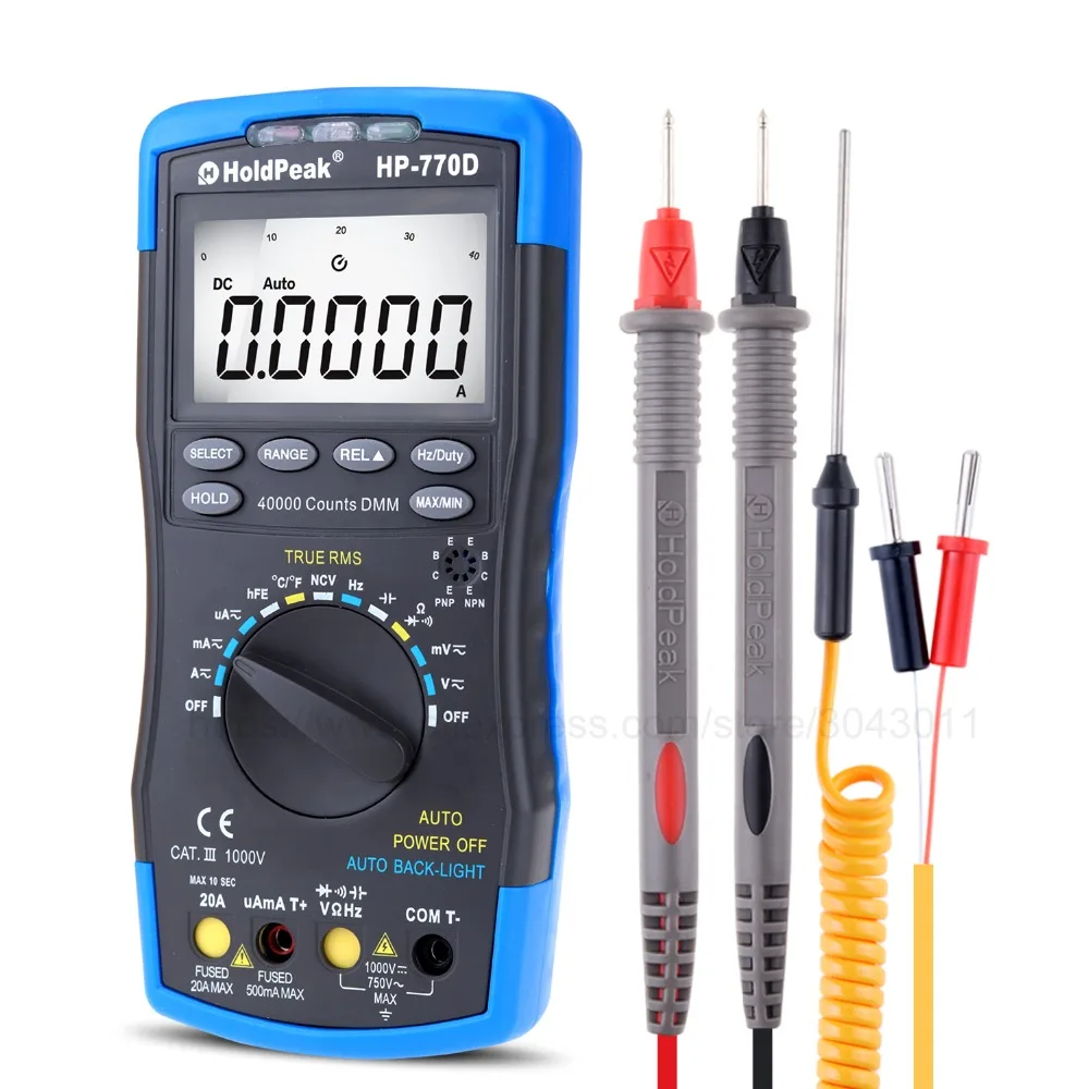 40000 Count Multifunction Digital Multimeter DC/AC Resistance