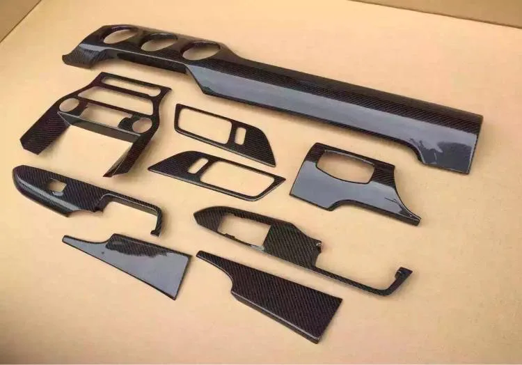 Реальные углеродного Волокно внутренней отделки для Ford Mustang Наклейки для автомобиля re-дизайн Накладки для салона автомобиля