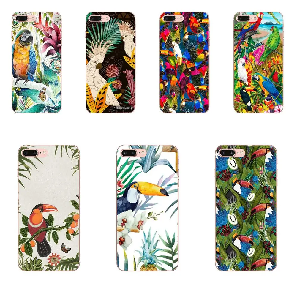 

Tropical Plants Toucan Parrot Cute Phone Case For Galaxy Alpha Core Note 2 3 4 S2 A10 A20 A20E A30 A40 A50 A60 A70 M10 M20 M30