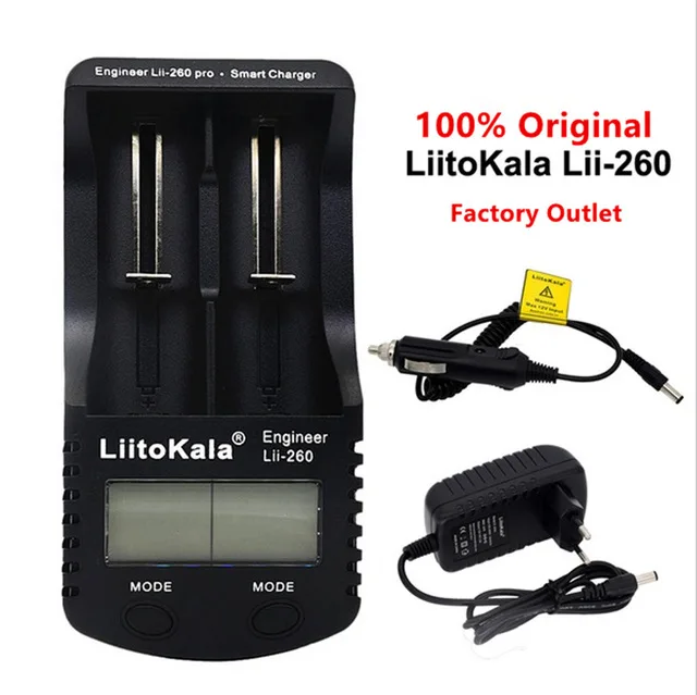Liitokala и-260 3 7 V 18650/26650/16340/18500/14500/18350/14650 зарядное устройство литиевой емкости батареи