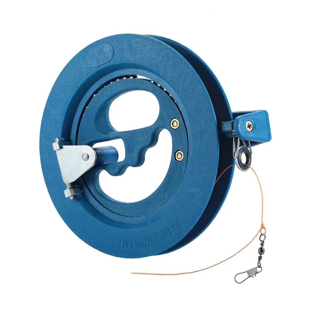 

Round Blue Plastic ABS 16cm/18cm Kite Reel Winder + 90m/180m Kite Line Handy Ballbearing Kite Line Winder with Pull Out Handle