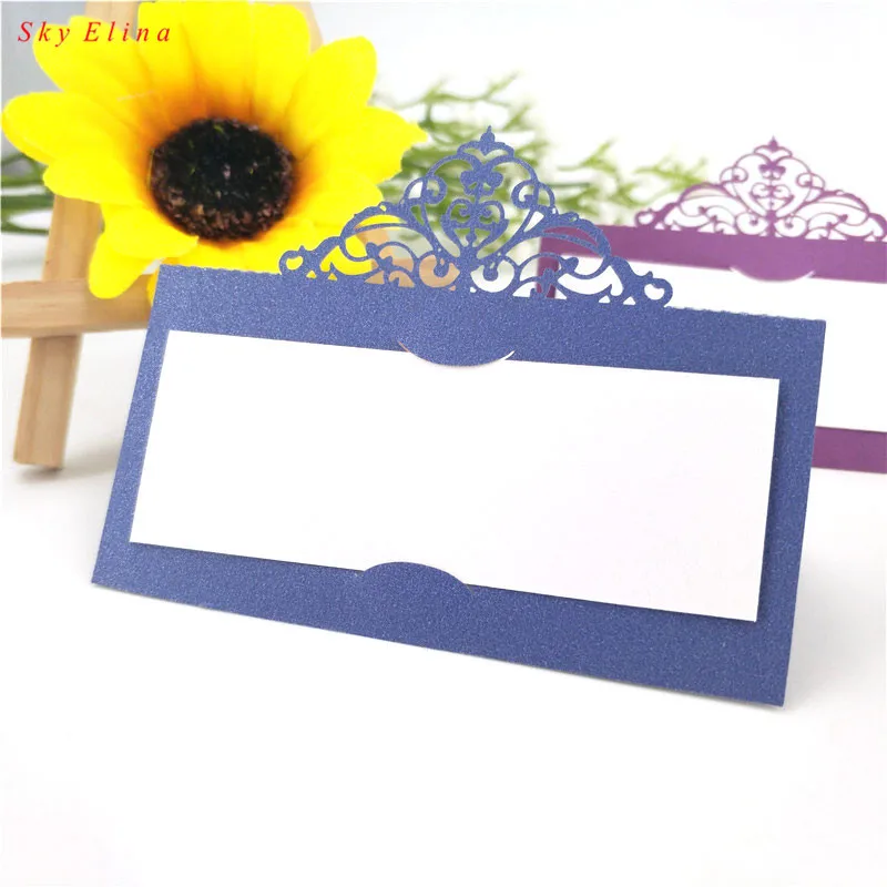 

50pcs 9*9cm Laser Cut Rose Table Place Card DIY Wedding Party Menu Card Romantic Wedding Invitation Party Table Cards 7ZSH873-50