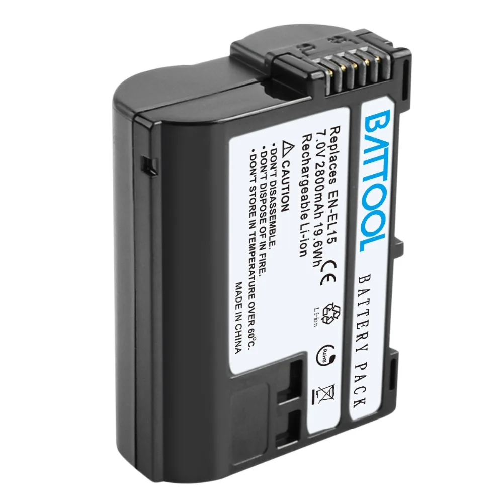 BATTOOL 7,2 V 2800 mAh EN-EL15 EN EL15 ENEL15 для цифровых зеркальных фотокамер Nikon D600 D610 D800 D800E D810 D7000 D7100 D7200 V1 батареи + Зарядное устройство