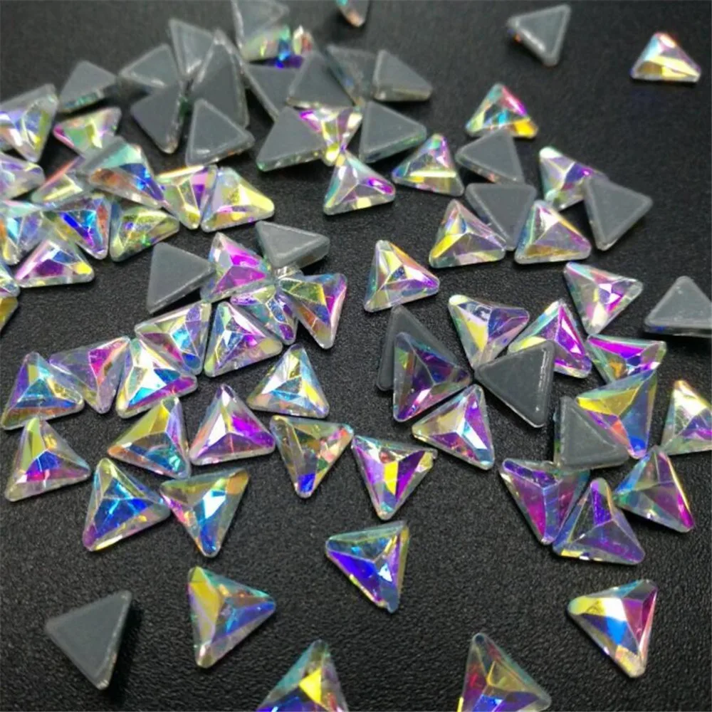 50 шт. свободные 6 мм TR Форма Crystal AB Цвет DMC исправления стразами DIY клей Стекло со стразами для свадьбы украшения Ногтей