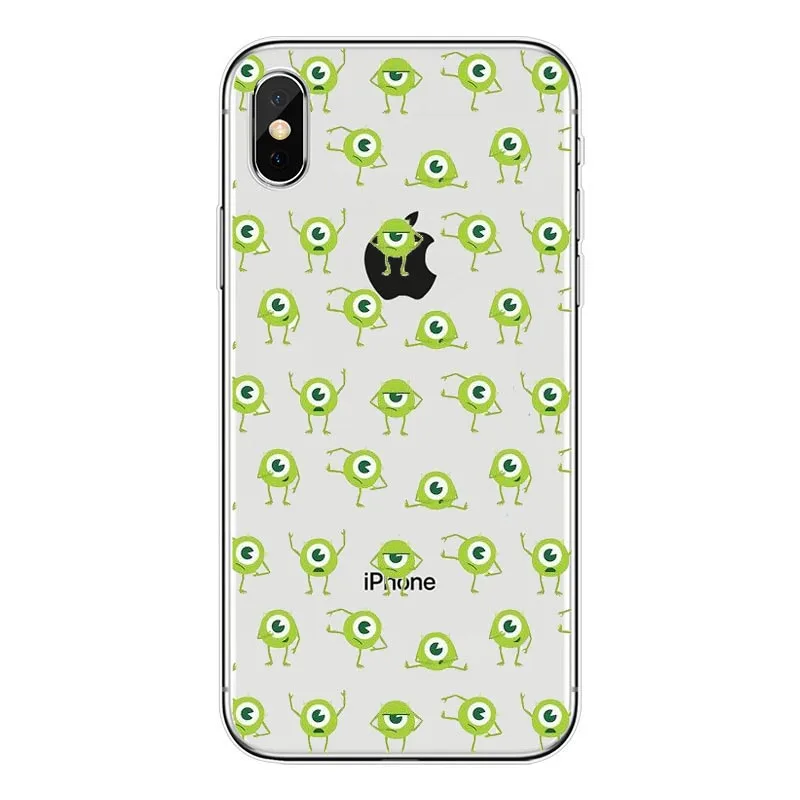 Cute Monsters University Mike Wazowski Slim Soft TPU Phone Case For iPhone 5s SE 6 6SPlus XS Max 8 8plus XR Case - Color: TPU