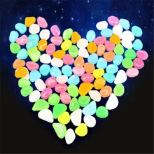 10 шт. светится в темноте светящаяся галечные камни Свадебные романтические вечерние принадлежности для праздничных событий изготовление садовых украшений