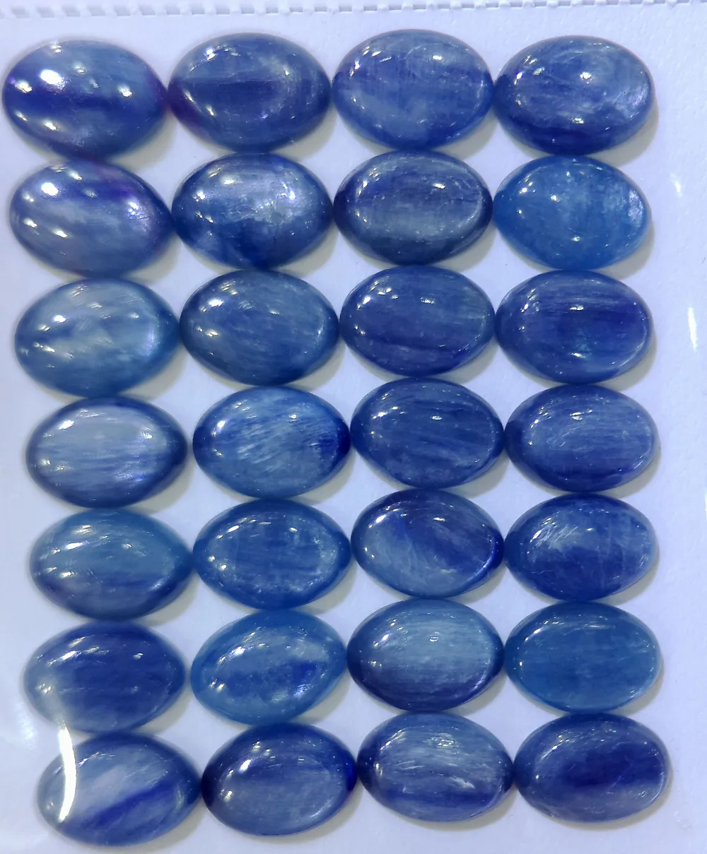 Natural Blue Kyanite Bead Cabochon 8x10mm 10x12mm Oval Semi Precious Gem Stone CAB For Jewelry 10pcs/lot | Украшения и аксессуары