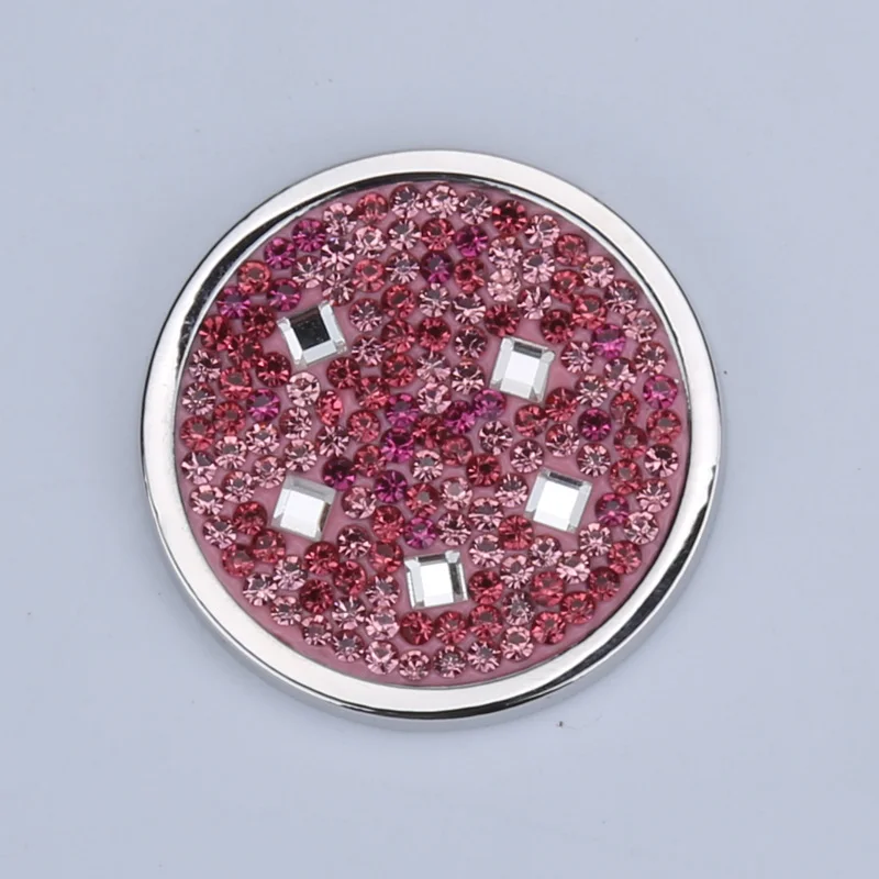 Классический 33 мм монета ожерелье диск Делюкс Кристалл Многоцветный Рождество подарок Fit 35 мм Монеты Держатель подвеска и ожерелье - Окраска металла: 4