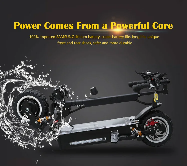 60 в 3200 Вт Мощный электрический скутер для бездорожья 80 км/ч 11 дюймов складной двухколесный скутер для взрослых Электрический мотор