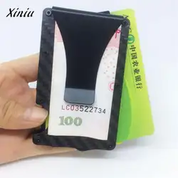 Xiniu мужской металлический кошелек держатель для кредитных карт алюминиевый с зажимом кошелек с блокировкой визитница