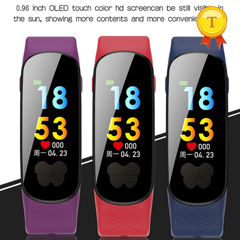 Новые IP67 из непромокаемой ткани здоровья смарт-браслет Поддержка ECG+ PPG крови Давление сердечного ритма шагомер спорт Фитнес трекер умный Браслет