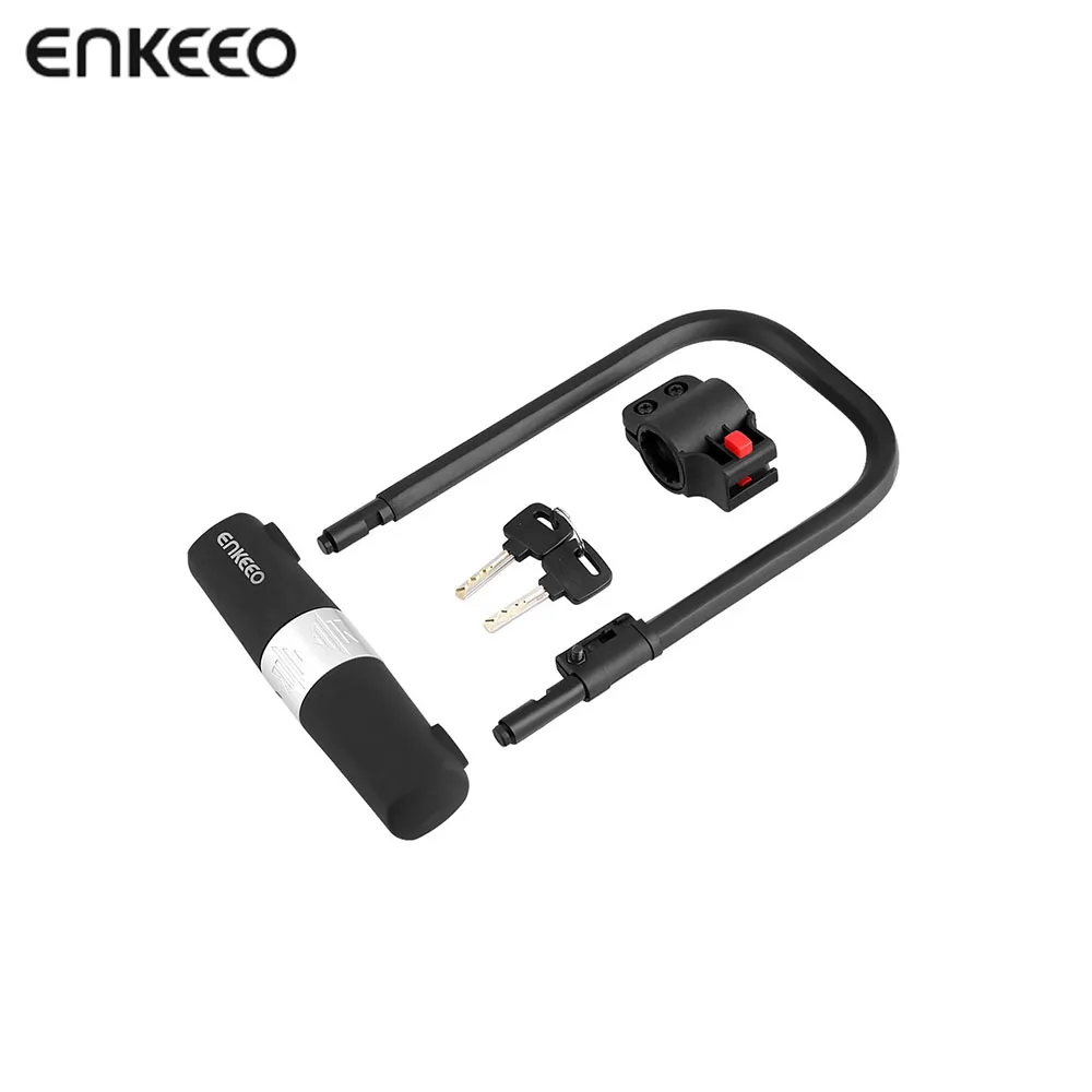 

Enkeeo Cycling U Lock MTB Road Bike Helmet Lock Bicycle Prevent Theft Lock Safety Security Tools Bicycle Accessory