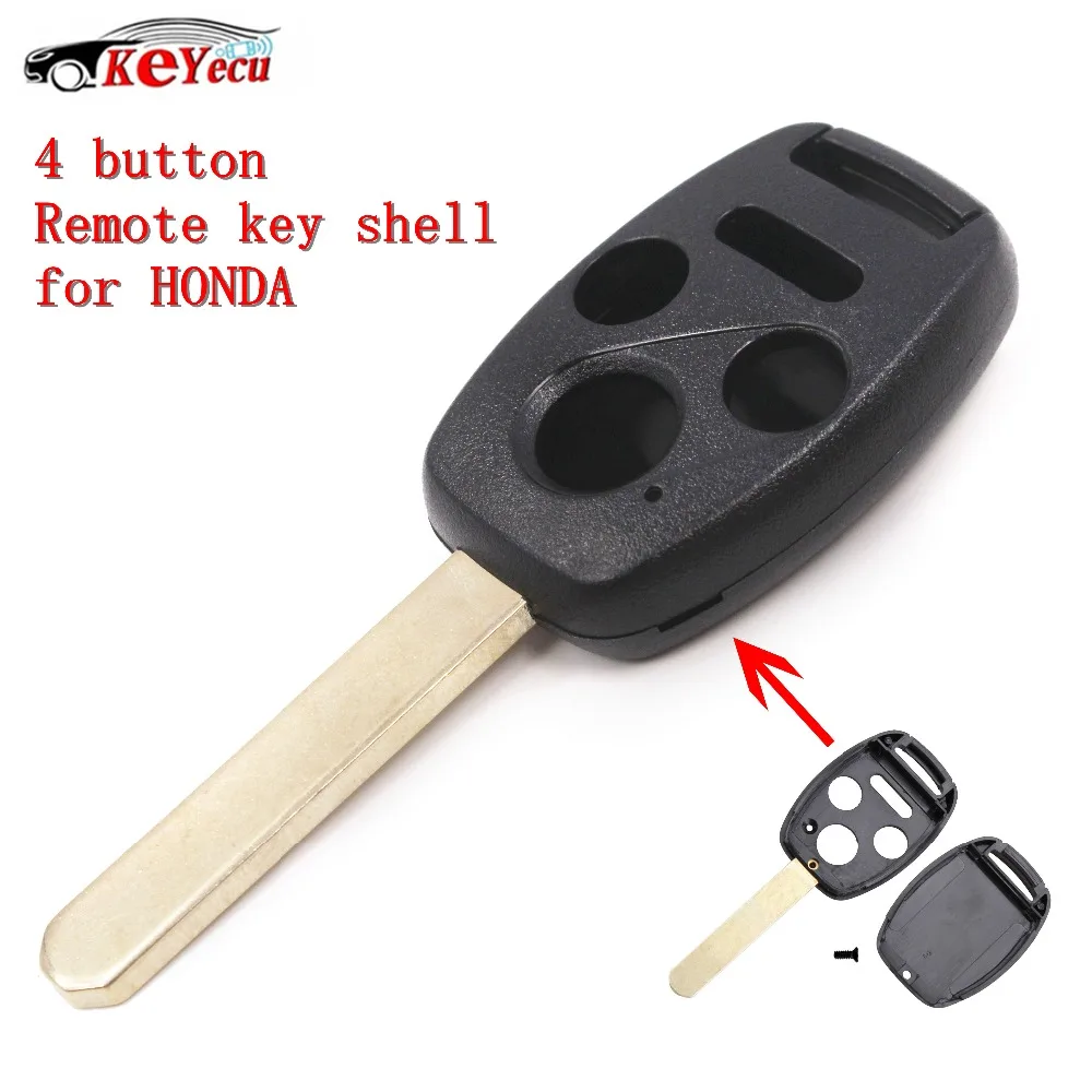 KEYECU New Replacement Fob 3 Button + Panic Remote Key Shell Fit for