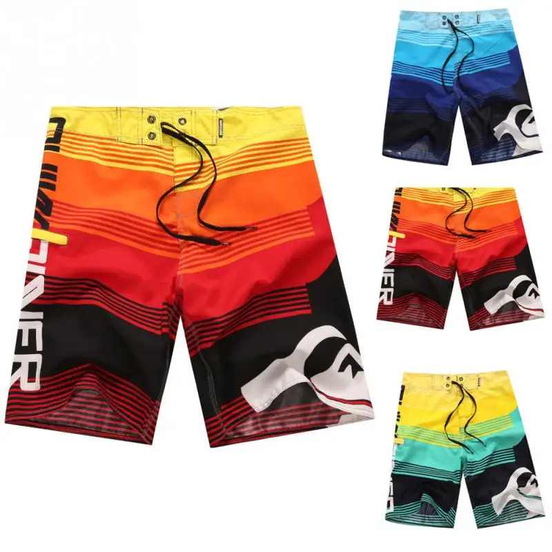 NEW 2018 Summer Man Beach Shorts male Classic Stripe & Printed Casual
