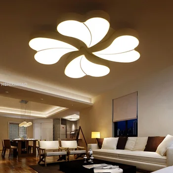 

Nordic art heart-shaped bedroom led ceiling lamp modern simple iron room lighting children's room study chandelier AC85-265V