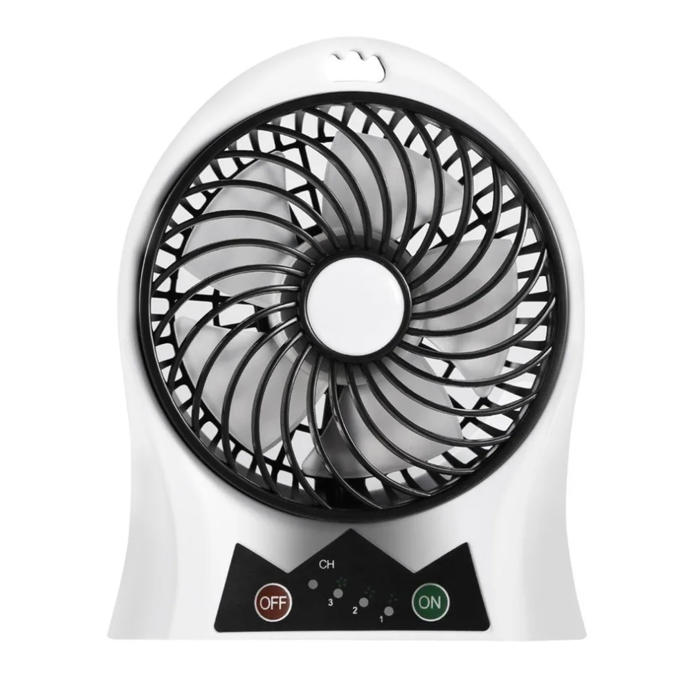 

USB Rechargeable Portable Mini Fan Durable Strong Wind Cooling Fan With Side Light For Room Office Outdoor Travel Cooling Only