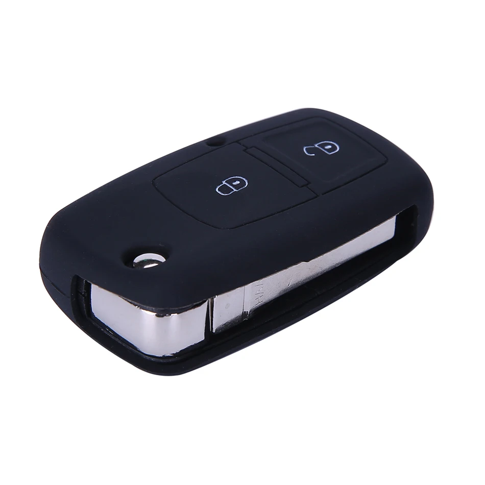 DJBFANDEA 2 кнопки автомобильный ключ чехол силиконовый для Volkswagen VW Amarok Polo Golf MK4 Bora Jetta
