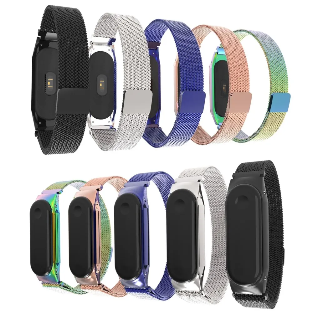 Для Xiaomi Band 3 ремешок из нержавеющей стали сменный Браслет Miband умный Миланская