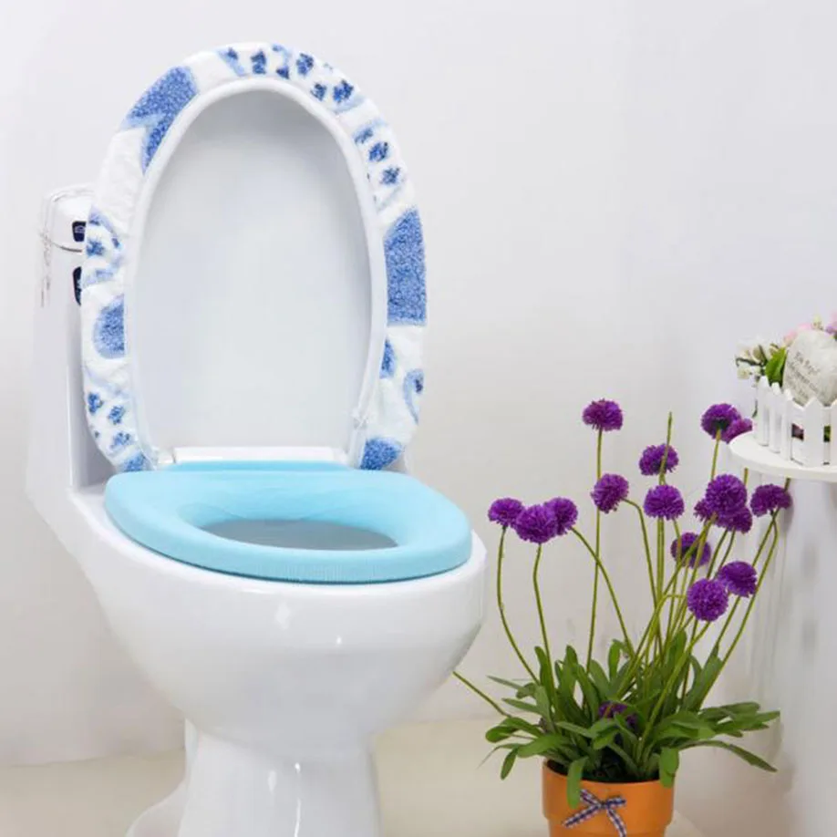 2018 Новый квалифицированный прекрасный теплый мягкий Туалет коралловый флис 2 шт Closestool протектор набор горшок крышка унитаза