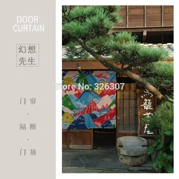 

Japanese style Mount Fuji Fujiyama cloth curtain half living room bedroom bathroom kitchen door curtain