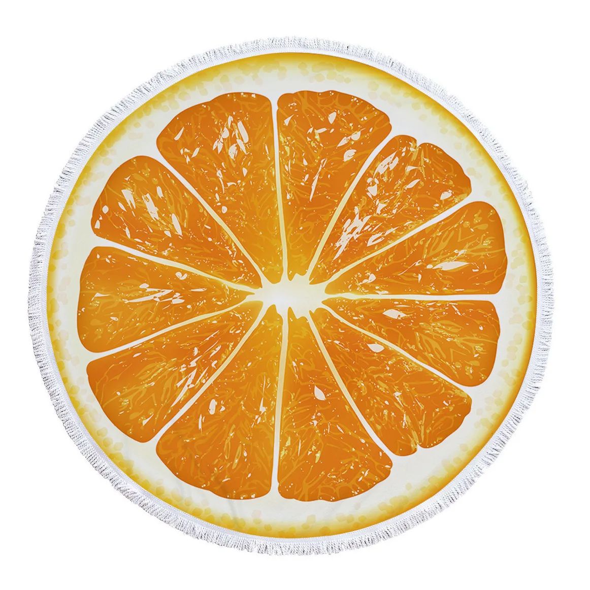 Фруктовое оранжевое лимонное арбузное помидоры с принтом большого размера круглое пляжное полотенце из микрофибры, плотная махровая ткань - Цвет: 3