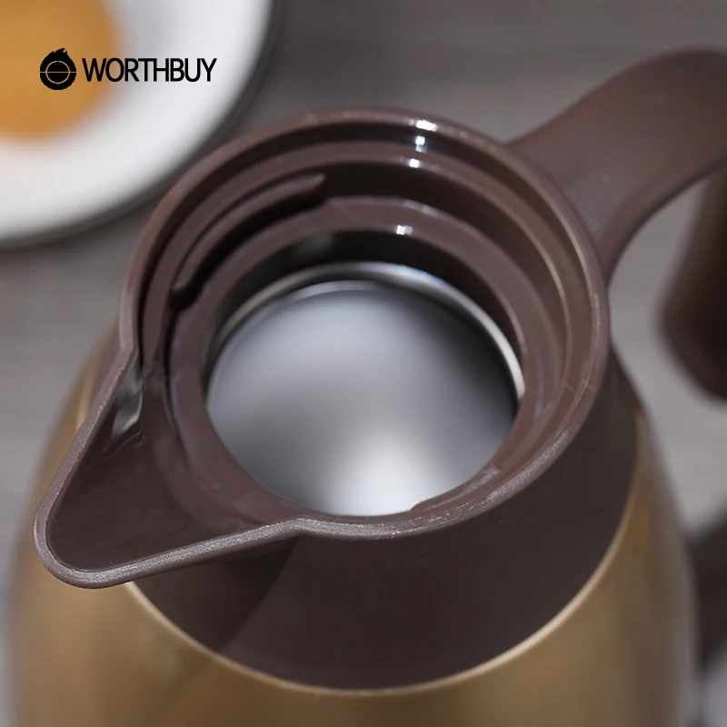 WORTHBUY вакуум теплоизоляционные чайник 304 Нержавеющая сталь Термокружка воды кружка-термос для воды кухонная посуда для питья
