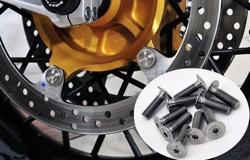 M8X27 Titanium Brake Rotor Bolts 10PCS For BMW R R9Tin Levers