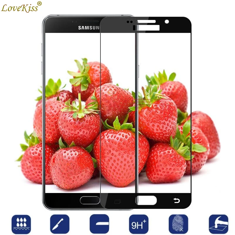 

9H Curved Glass Film For Samsung Galaxy A5 2016 A510 A510F A510F/DS A510M Tempered Glass Film Full Cover Screen Protector Case