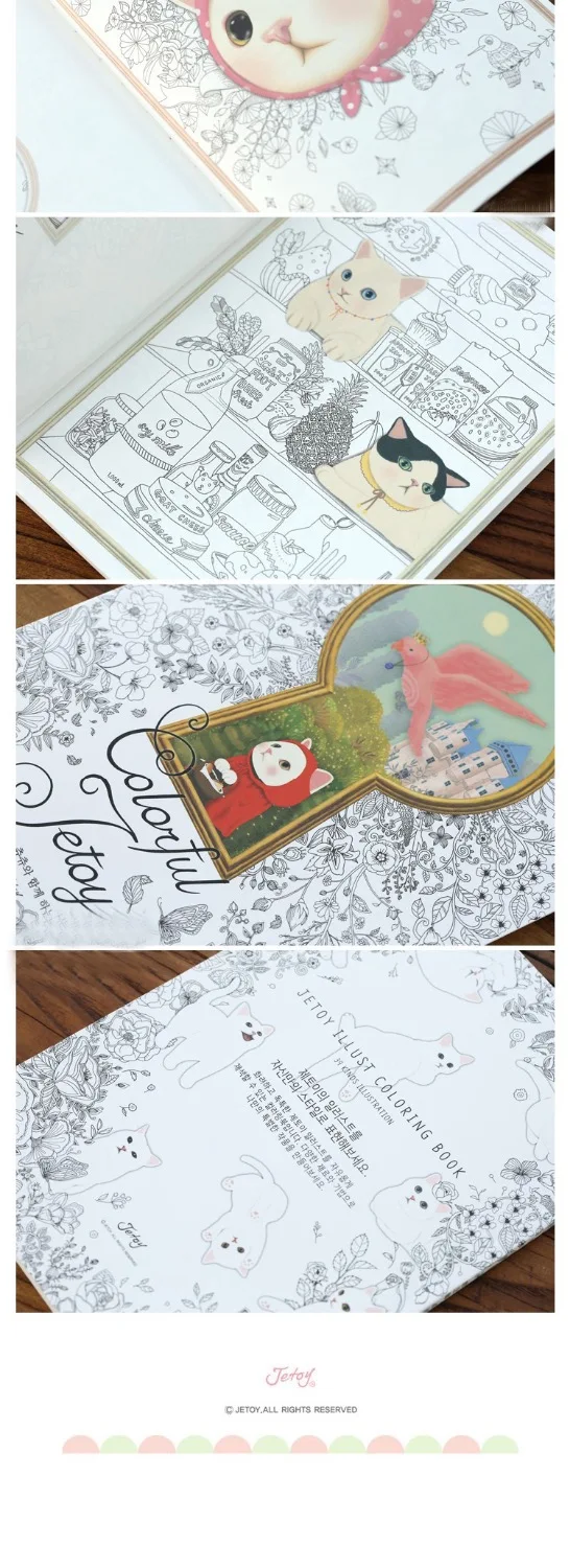 1 Pz Nuovo Gatto Kawaii Libro Da Colorare Pittura Bambino Disegno Immagine Libro Regalo Relax H0566 in 1 Pz Nuovo Gatto Kawaii Libro Da Colorare Pittura