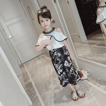 

Children's Garment New Pattern Korean Girl Suit Summer Thin Chiffon Twinset Child's